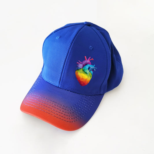 3D HAPPY HEART BLUE CAP