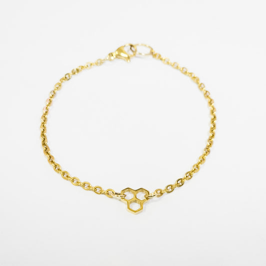 MINI GOLDEN HEXAGON BRACELET